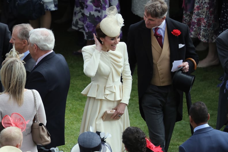 Kate Stepped Out in a Ruffled Suit and Fascinator That She Wore Before
