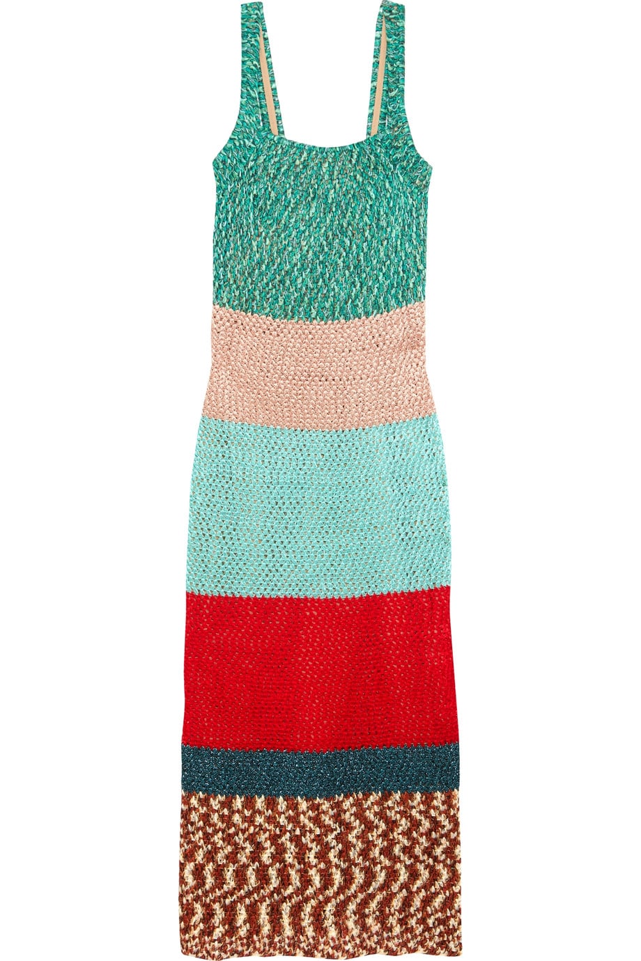 crochet knit maxi dress