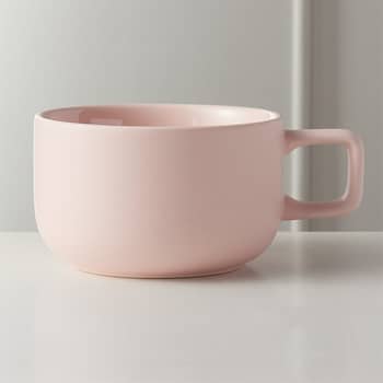 Large Pink Ceramic Mug ,13 Oz Coffee Mug, Handmade Pink Modern Tea Mug,  Unique Coffee Mug, Pink Stoneware Mug, Coffee Lovers Gift 