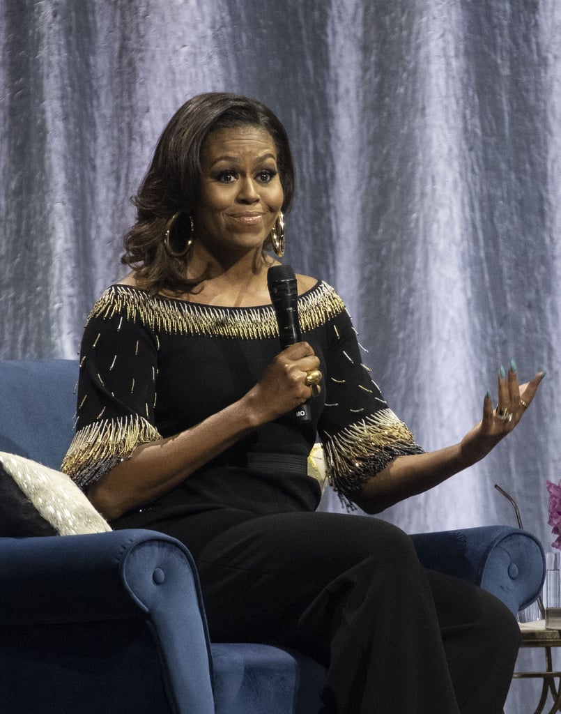 Michelle Obama Beaded Stella McCartney Jumpsuit on Book Tour