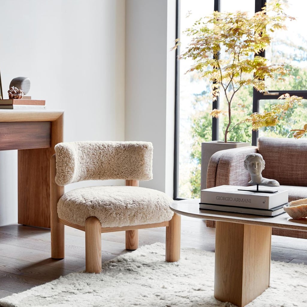 Best Accent Chair For Small Spaces: Crate & Barrel Harper Shearling Accent Chair