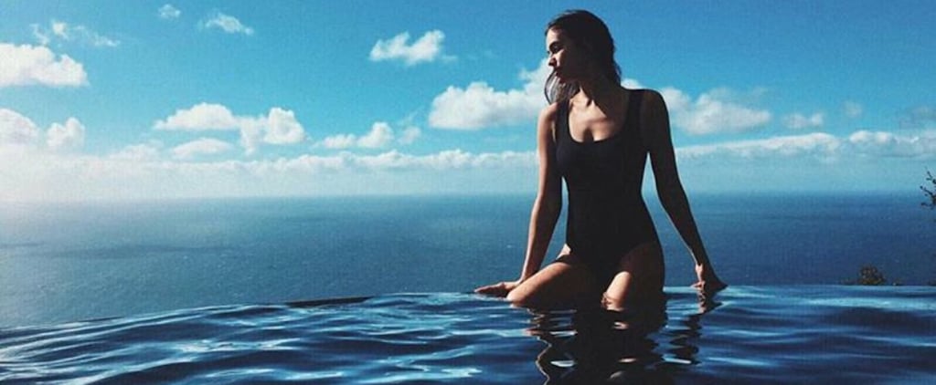 Irina Shayk's Black One-Piece Swimsuit