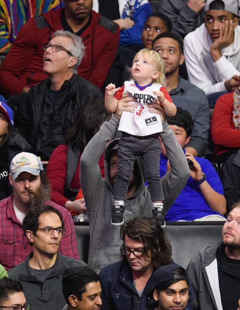 Jason Sudeikis and Son Otis at Clippers Game January 2016