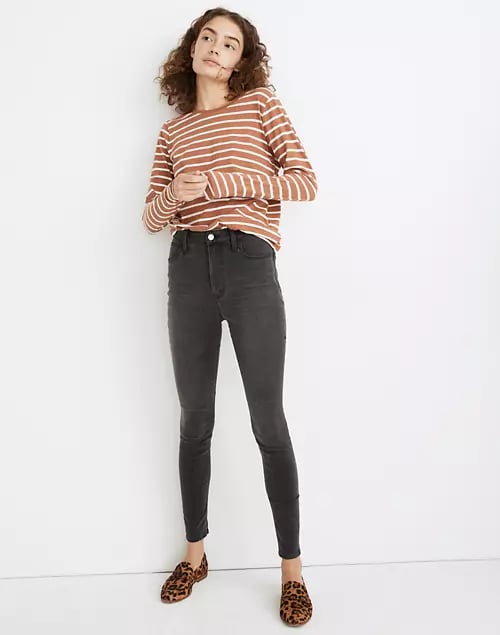 Madewell Petite 9" Mid-Rise Roadtripper Supersoft Jeans in Ashmont Wash