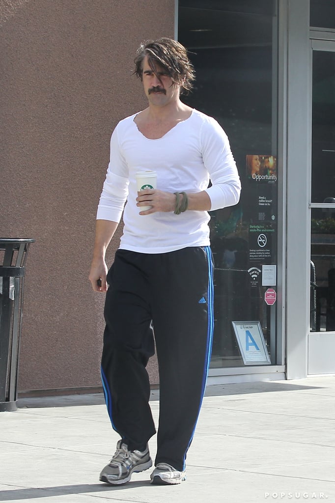 Colin Farrell sported a mustache in LA on Friday.