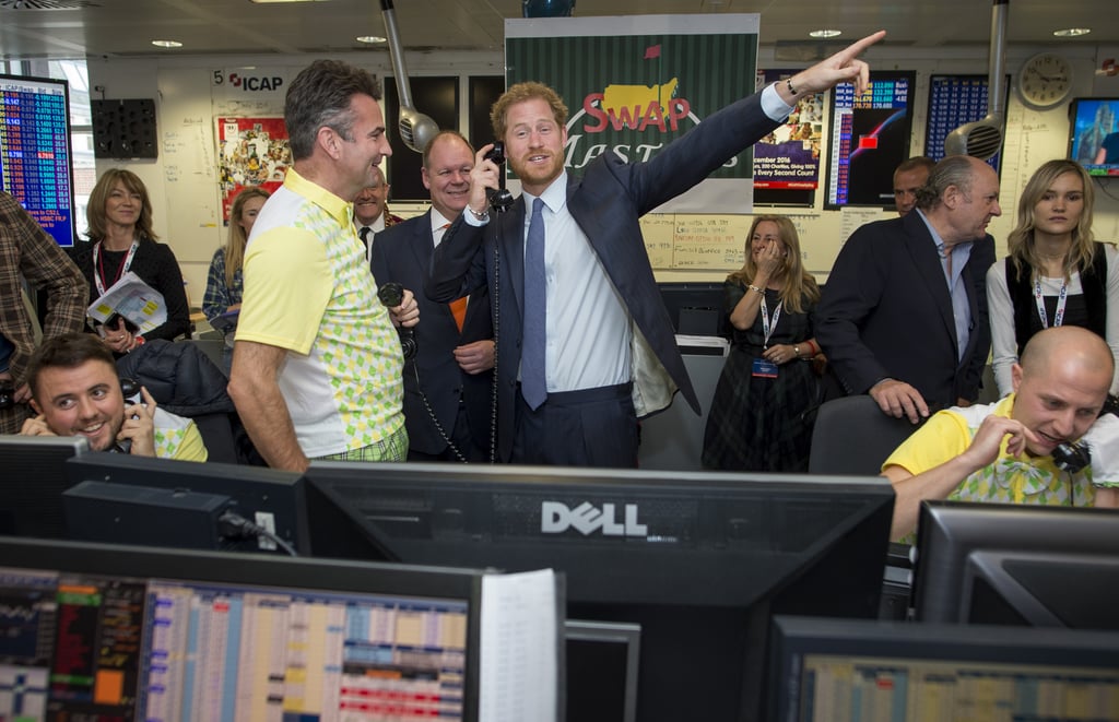 Prince Harry at ICAP Charity Trading Day December 2016