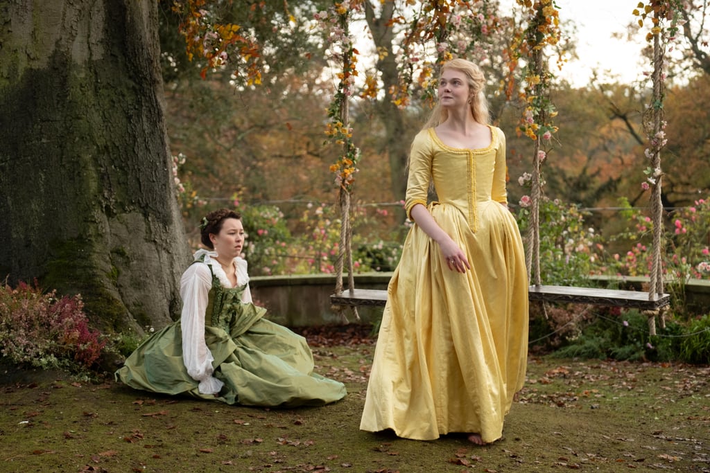 Elle Fanning's Yellow Bora Aksu Dress For The Great Press