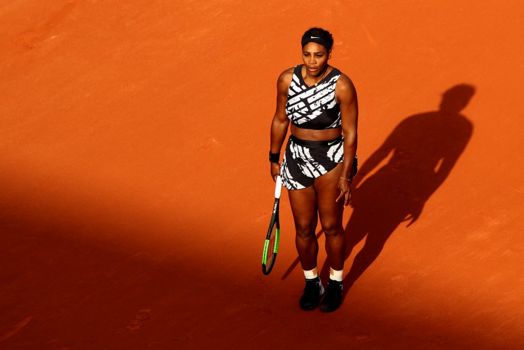 Serena Williams Off White Outfit With Text 2019 French Open