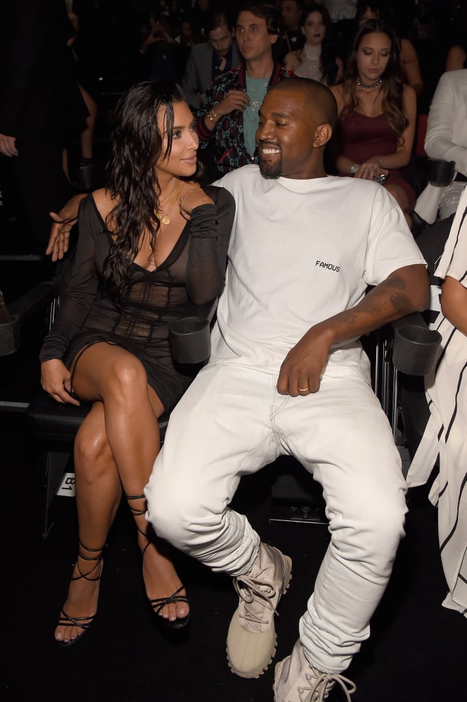 Kim Kardashian and Kanye West drew stares when they arrived at the MTV VMAs at Madison Square Garden on Sunday. Kim, who introduced Britney Spears to the stage, opted for a black figure-hugging dress, while Kanye kept things casual in a white tee and jeans. It was big night for Kanye, who not only debuted his "Fade" music video, featuring model Teyana Taylor, but was also allotted four minutes to basically do whatever he wanted on stage. Kanye took the opportunity to give a poignant speech about the nation's ongoing social and political issues and gave some notable celebrities a few shout-outs. In 2015, Kanye announced he was running for president in 2020, but based on the Internet reactions he received, he definitely topped himself this year.

    Related:

            
                            
                    Celebrity Couples Use the MTV VMAs as Their Ultimate Sunday Date Night
                
                            
                    Beyoncé, Our Fairy Godmother, Arrives With Blue Ivy For Her Big Night at the VMAs
                
                            
                    Nicki Minaj Works Her Famous Curves on the VMAs Red Carpet