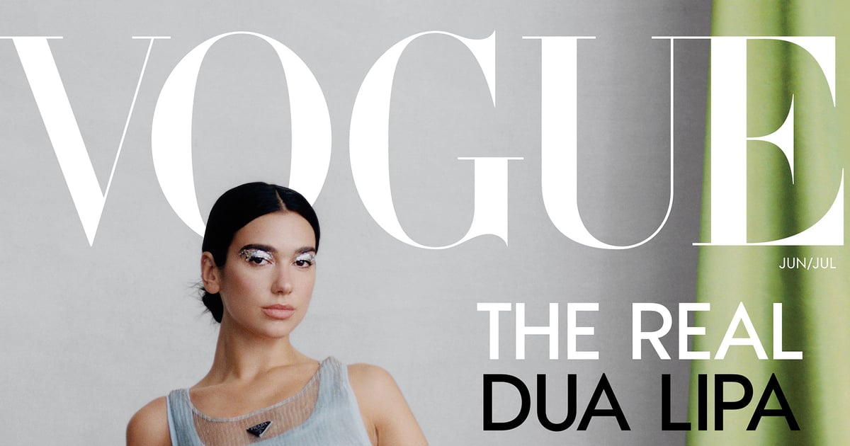 Dua Lipa Covers Vogue in a Sheer Midi Dress and White Tank Top