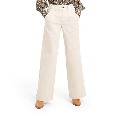 High-Rise Wide Leg Cargo Pants