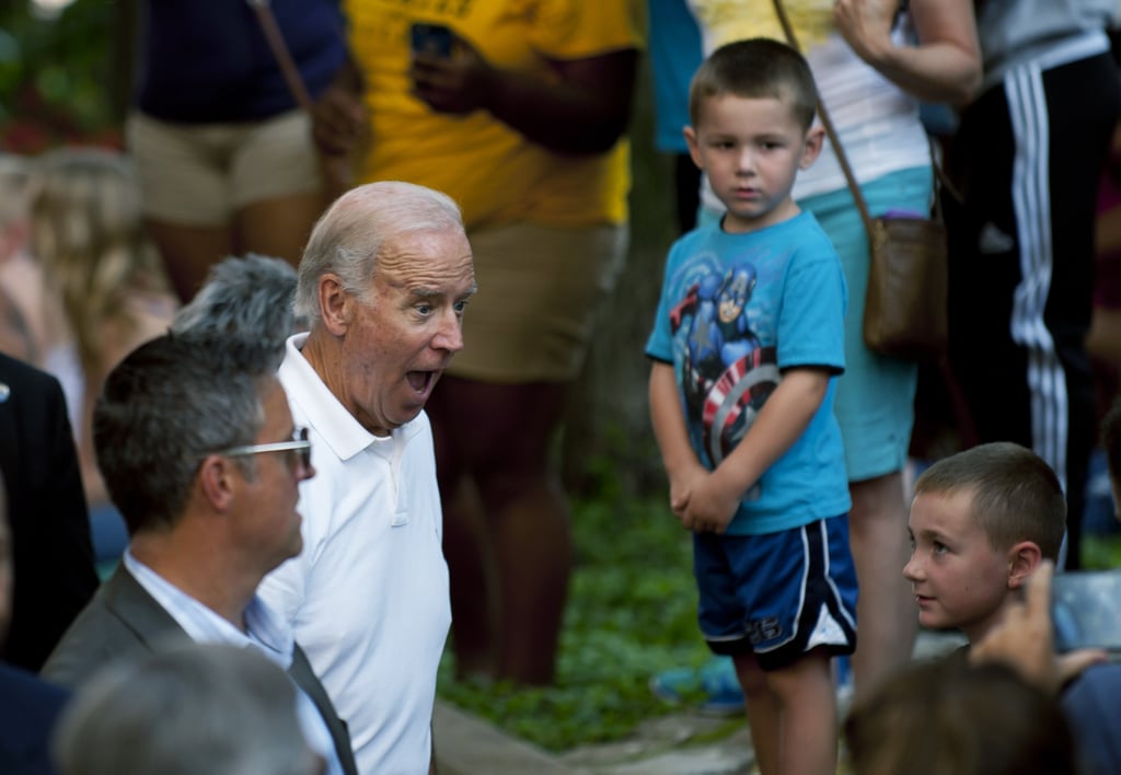 When he's not smiling, he's making funny faces for the kids.