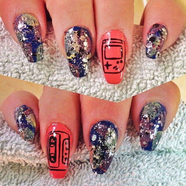 Um, getting this Game Boy/cassette tape nail set done ASAP.
Source: Instagram user aknailsbysam