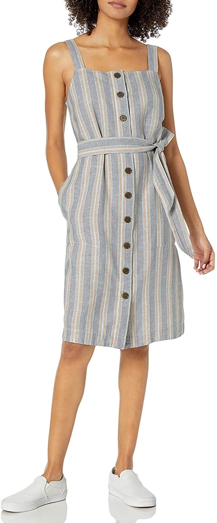 Goodthreads Washed Linen Blend Apron Dress