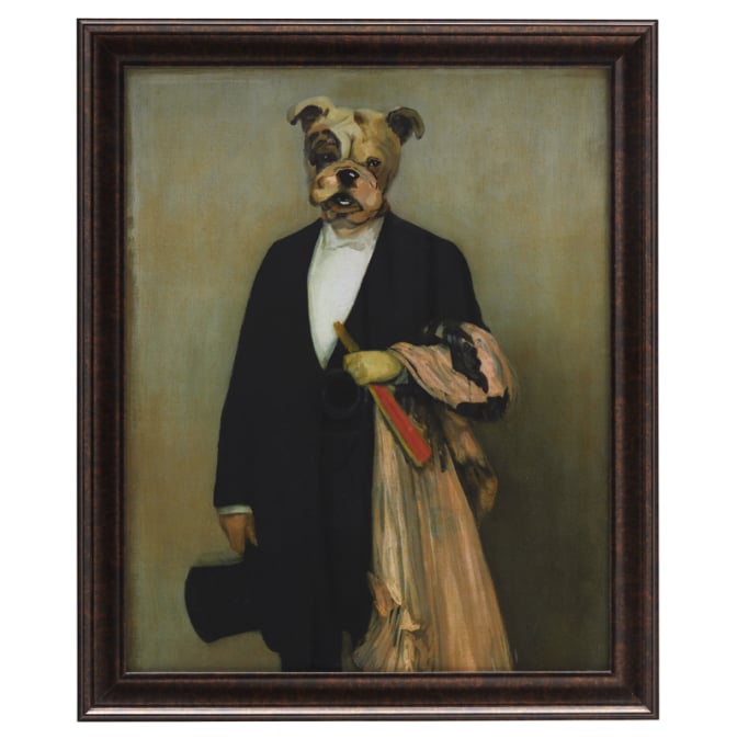 Human Dog Print & Frame