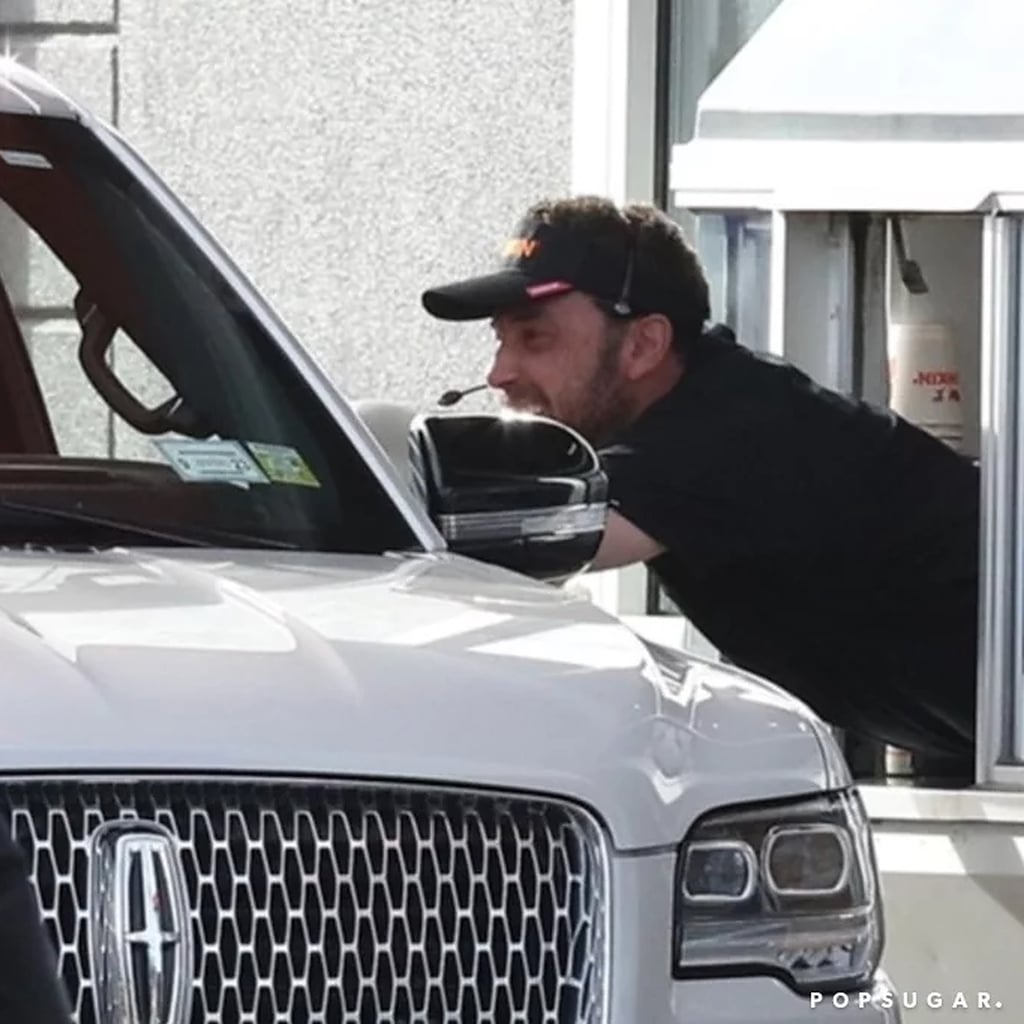 Ben Affleck Serves Jennifer Lopez Dunkin' Coffee While Working a Drive-Through in Boston