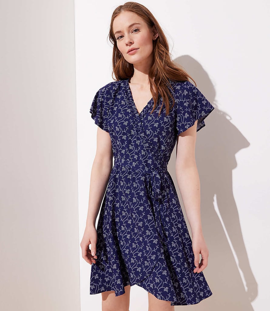 Loft Garden Ruffle Wrap Dress | Best Dresses For Petites | POPSUGAR ...