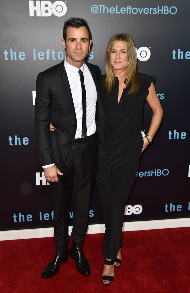 For another red carpet premiere of The Leftovers in 2015, the duo wore black. Jen wore a jumpsuit instead of a dress for the special occasion.