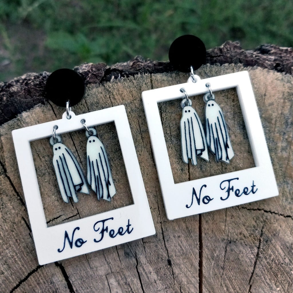 "Beetlejuice" Polaroid Glow-in-the-Dark Ghost Earrings
