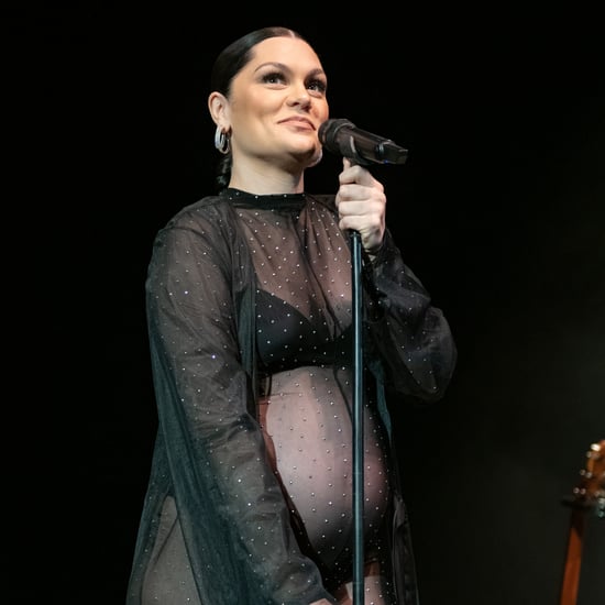 Jessie J Showcases Baby Bump in Sheer Outfit