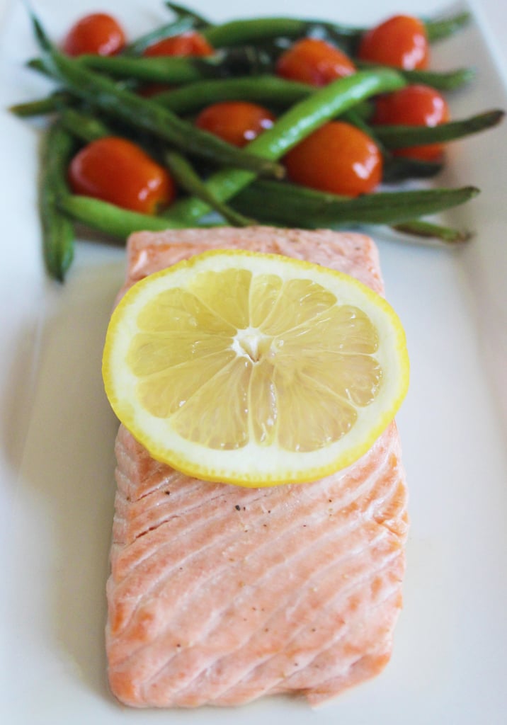 Lunch Baked Salmon With Green Beans and Tomatoes Macro Meal Plan