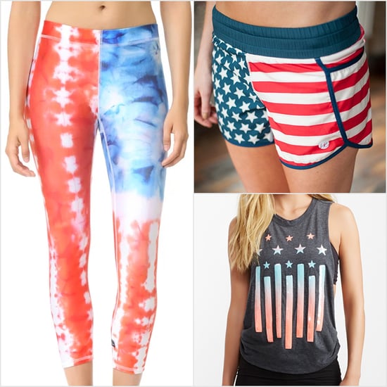 Red, White, and Blue Workout Clothes