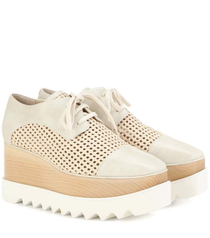 Stella McCartney Wicker Elyse platform derby shoes ($1,065) | Kendall ...