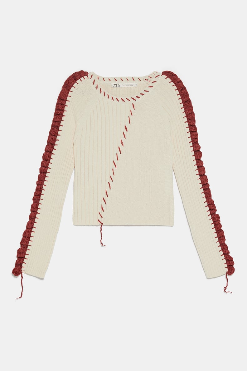 Zara Studio Sweater With Topstitching