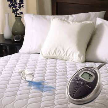 Sunbeam premium luxury quilted electric heated hotsell mattress pad