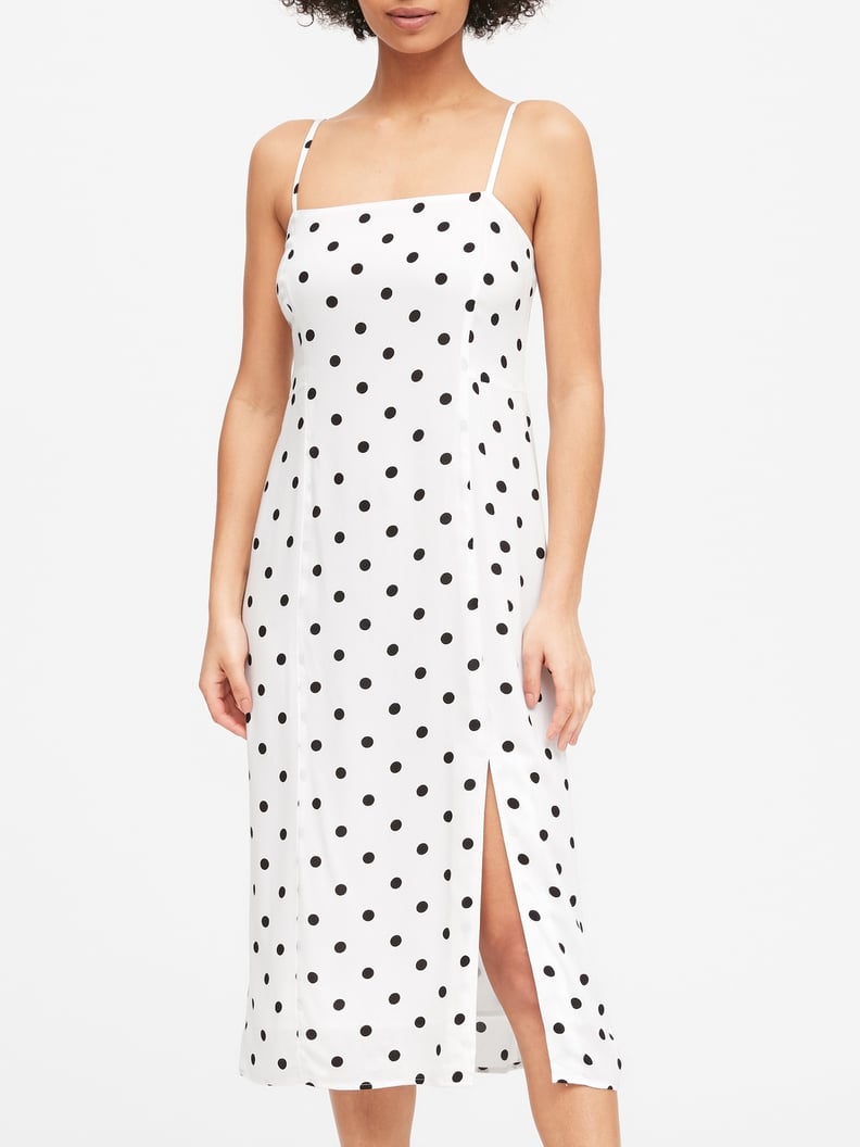 Banana Republic EcoVero Square-Neck Midi Dress