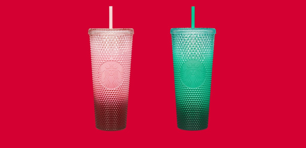Starbucks Blush and Mint Gradient Bling Cups