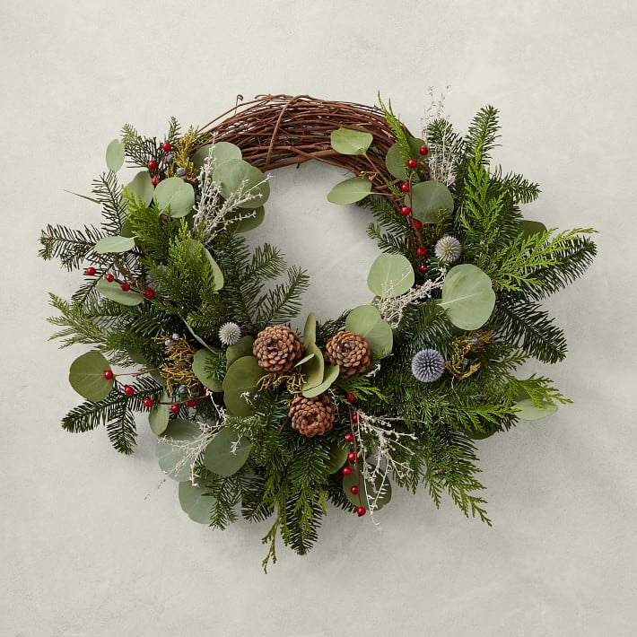 Williams Sonoma Rustic Holiday Branch Wreath