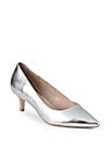 Saks Fifth Avenue Leather Kitten Heel Pumps