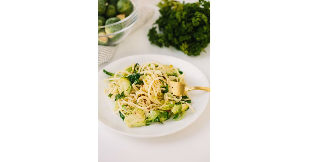 Celeriac Pasta With Brussels Sprouts  Healthy Dinners With 5 Ingredients or Less  POPSUGAR 
