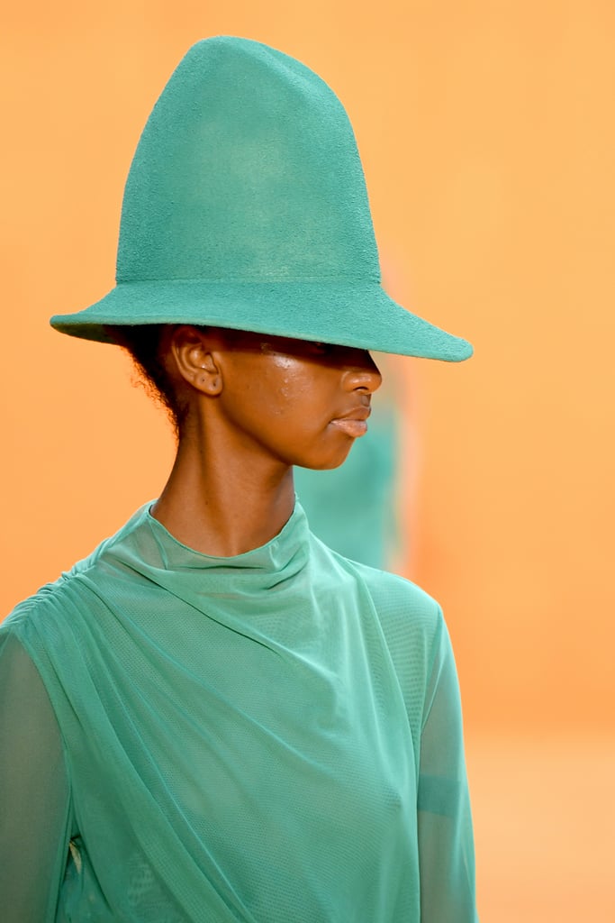 A Hat on the Sally LaPointe Runway at New York Fashion Week