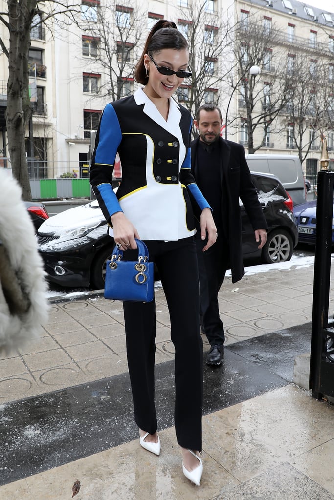 Bella Hadid White Heels at Paris Fashion Week