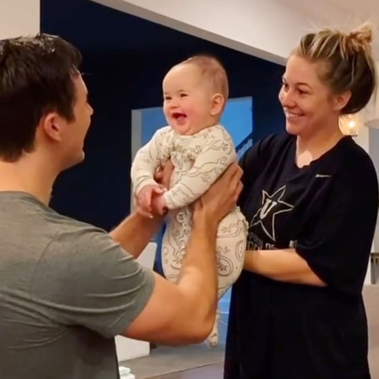 Shawn Johnson's Baby Girl Reacts to Dad's Haircut | Video