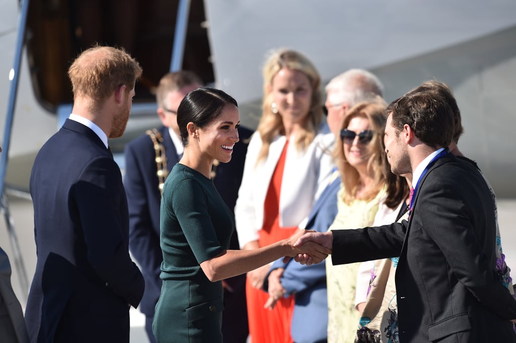 Meghan Markle Green Givenchy Outfit in Ireland 2018