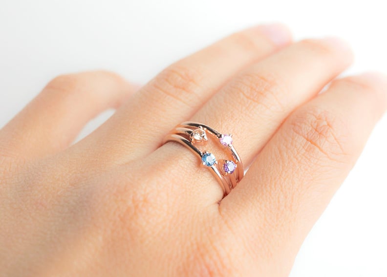 Mothers day ring hotsell with children's birthstones
