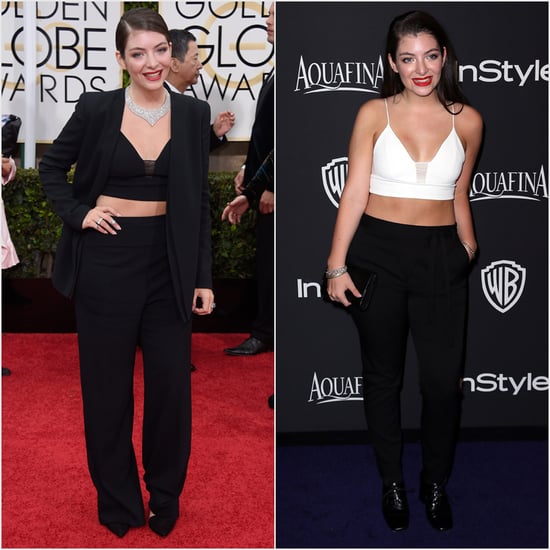 Lorde Crop Top at the Golden Globes Afterparty 2015