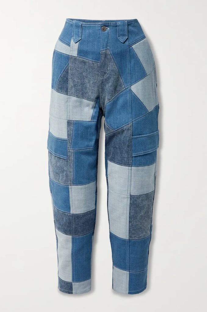 Stella McCartney + Net Sustain Patchwork Organic Tapered Jeans