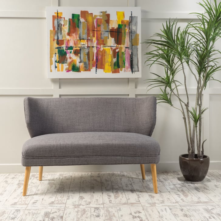 Noble House Ardine Mid Century Modern Fabric Settee Best Furniture