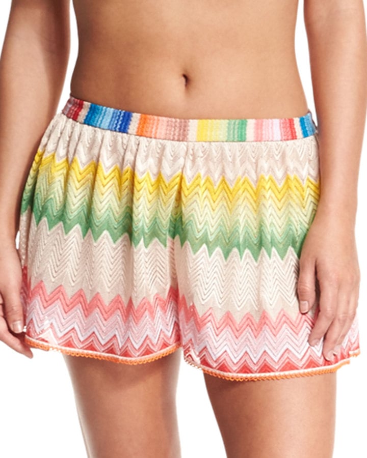 Missoni Mare Wavy-Print Pull-On Coverup Shorts, Multi ($485)