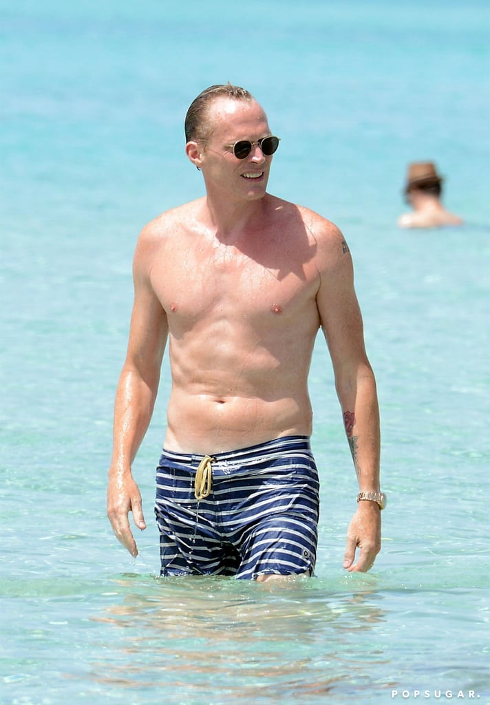 Jennifer Connelly and Paul Bettany at Beach in Spain 2017