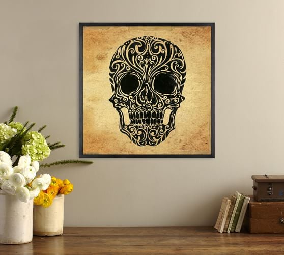 Skull Art Canvas Framed Print