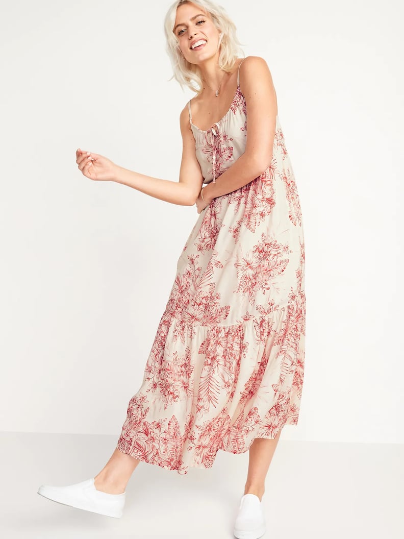 Old Navy Tiered Tie-Neck Maxi Swing Sundress