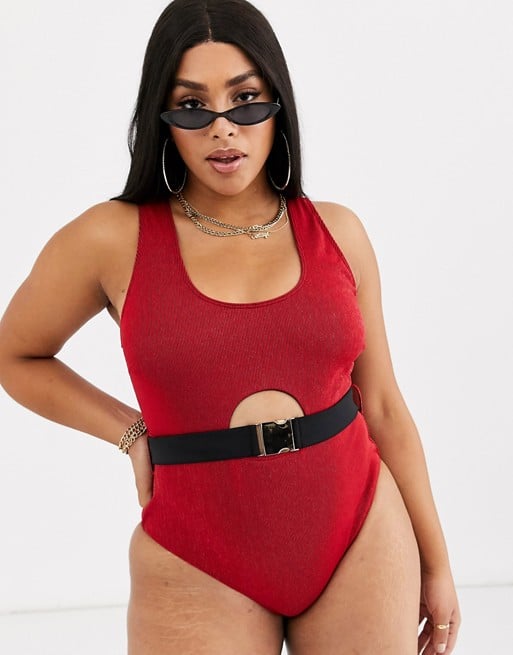 Wolf & Whistle Curve Red Swimsuit