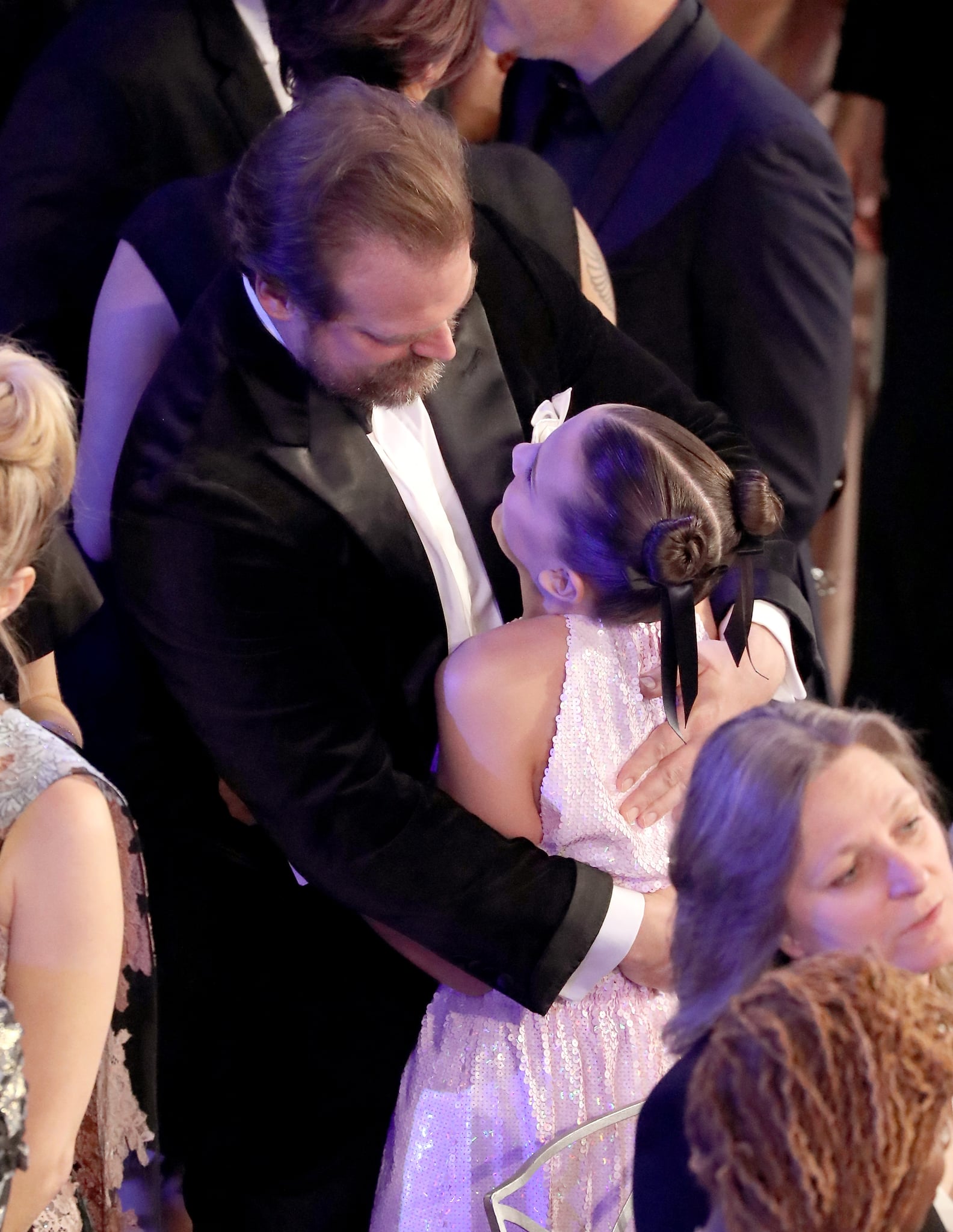 Millie Bobby Brown and David Harbour at the 2018 SAG Awards PS Celebrity