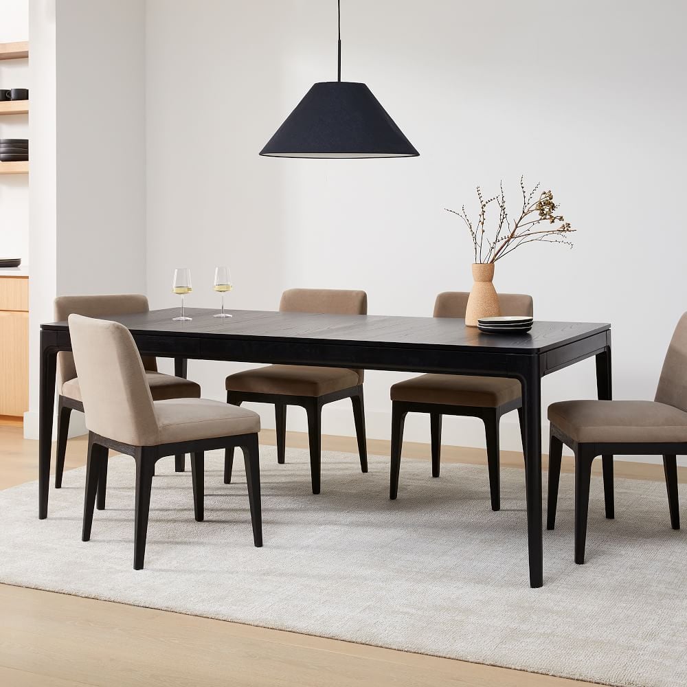 Modern Extendable Wooden Dining Table: West Elm Parker Expandable Dining Table