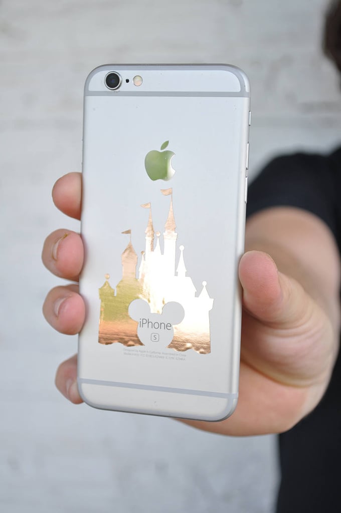 Rose Gold Foil Disney World Castle Decal ($3)